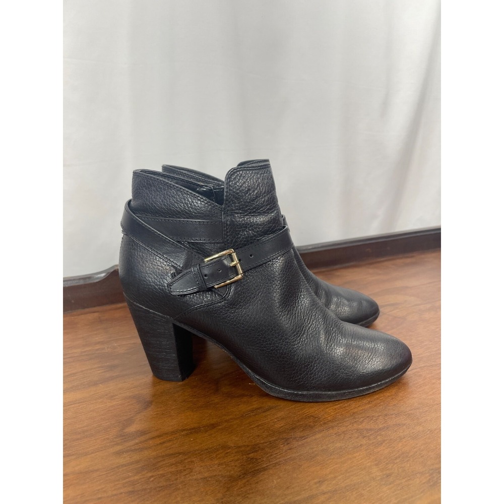 Cole Haan Grand OS Bootie Sz 8 Black Leather Hayes Block Heel Boot Ankle W05182 - Picture 3 of 16